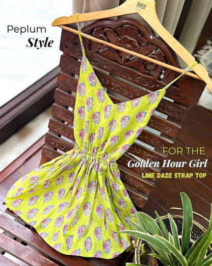 Lime Daze Strap Top